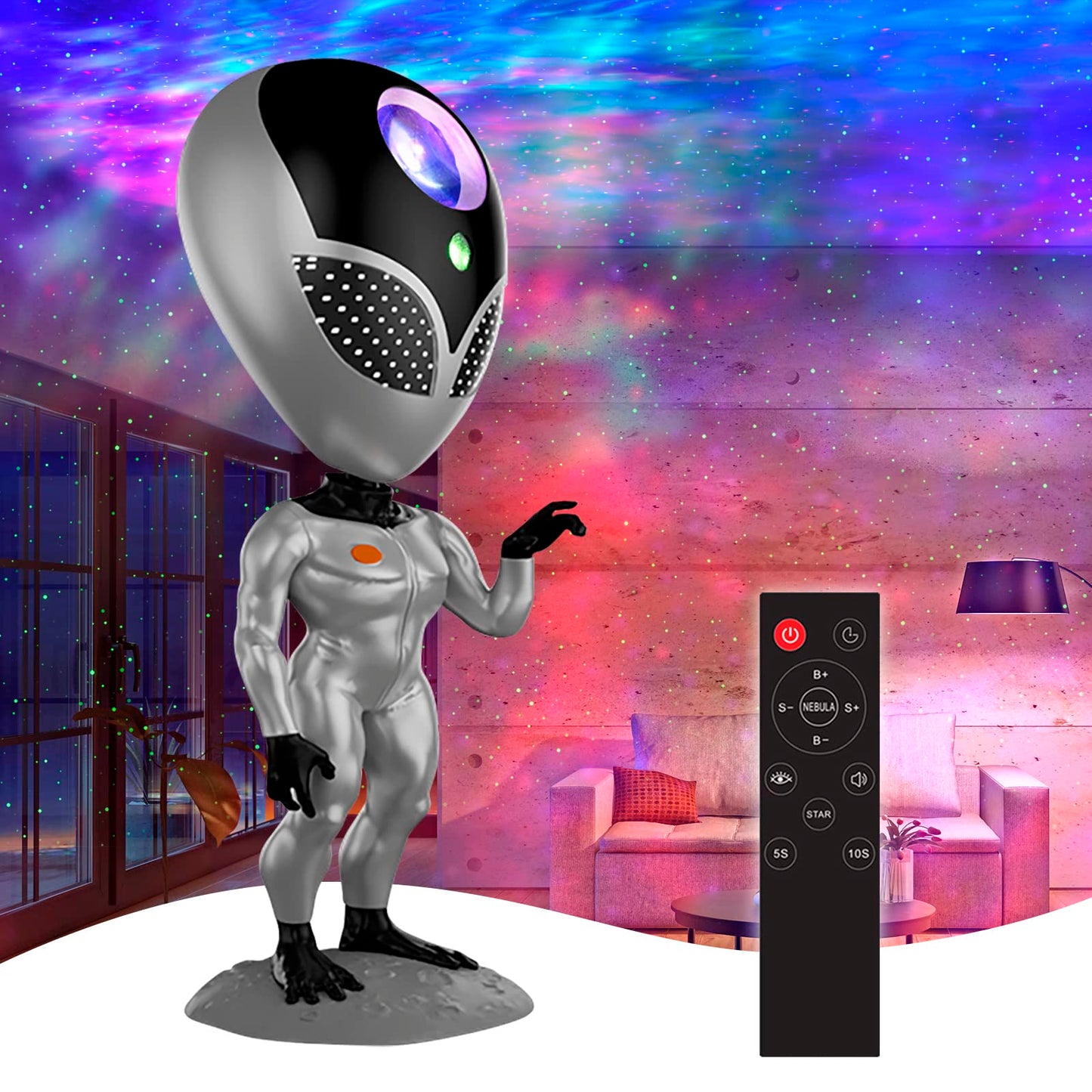 Proyector de estrella con función de repetición de alienígenas